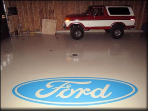 Garage Floor With Logo